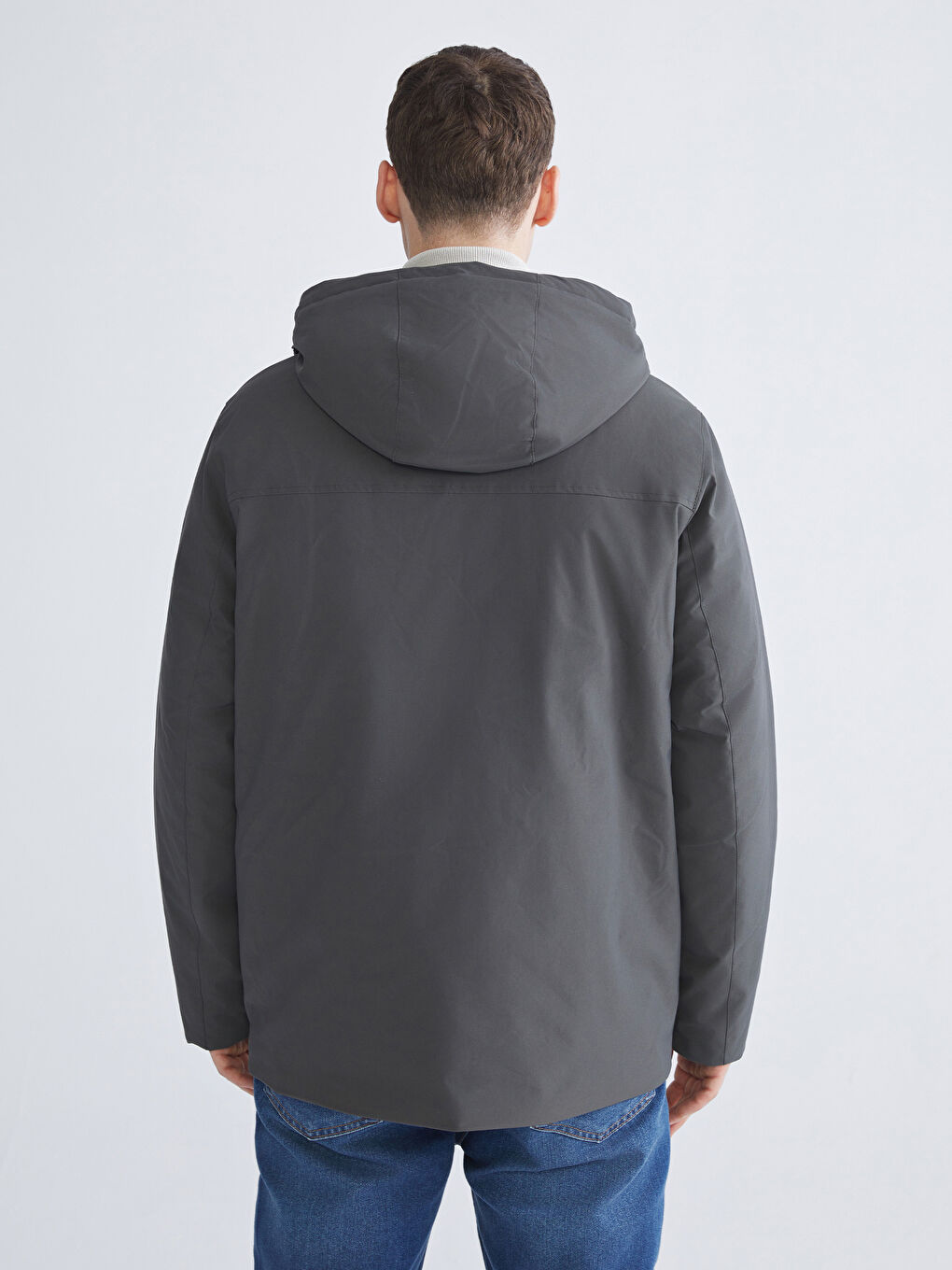 Standard Fit Hooded Men's Coat-4