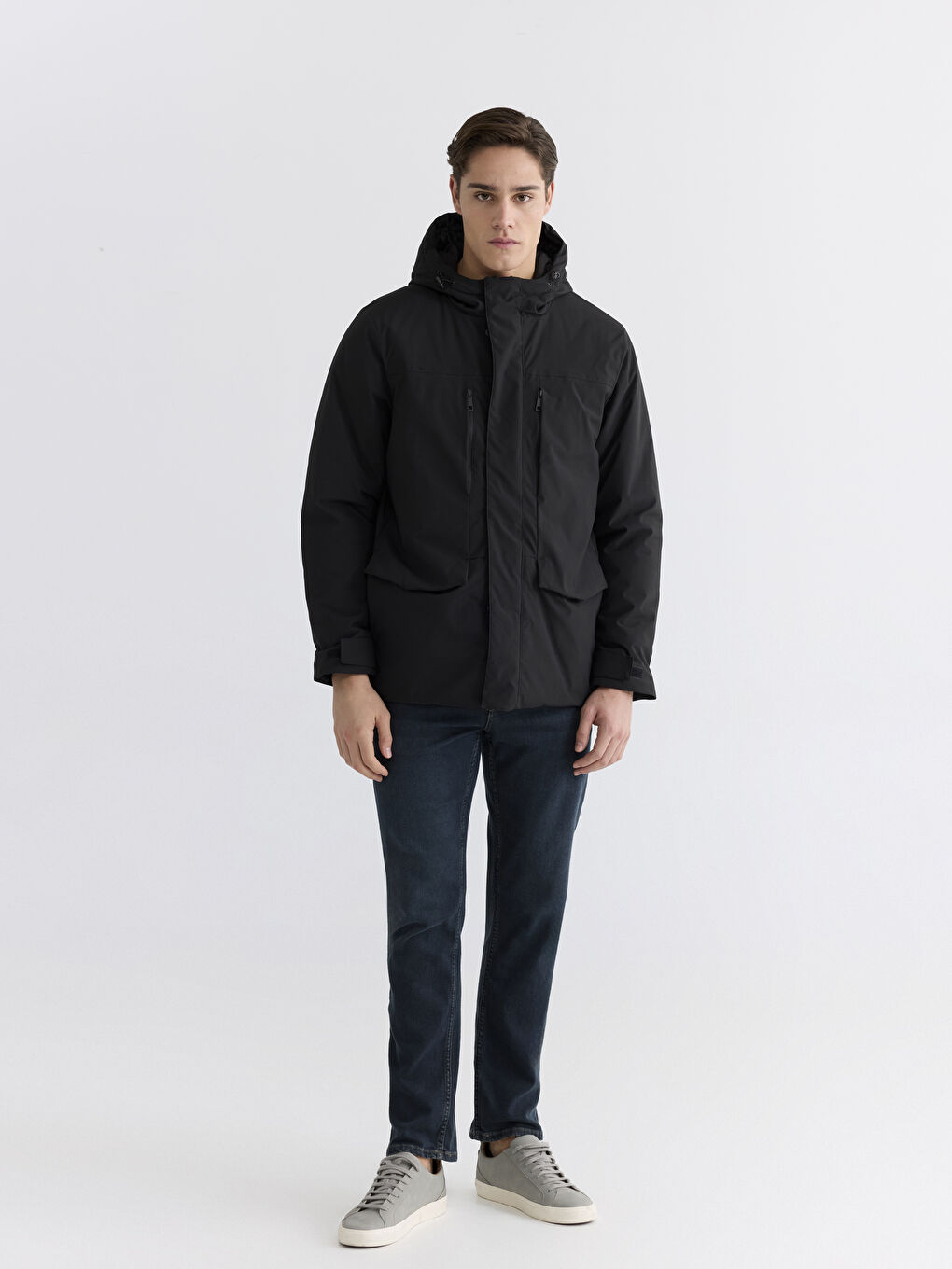 Мужская куртка стандартного кроя с капюшоном-2