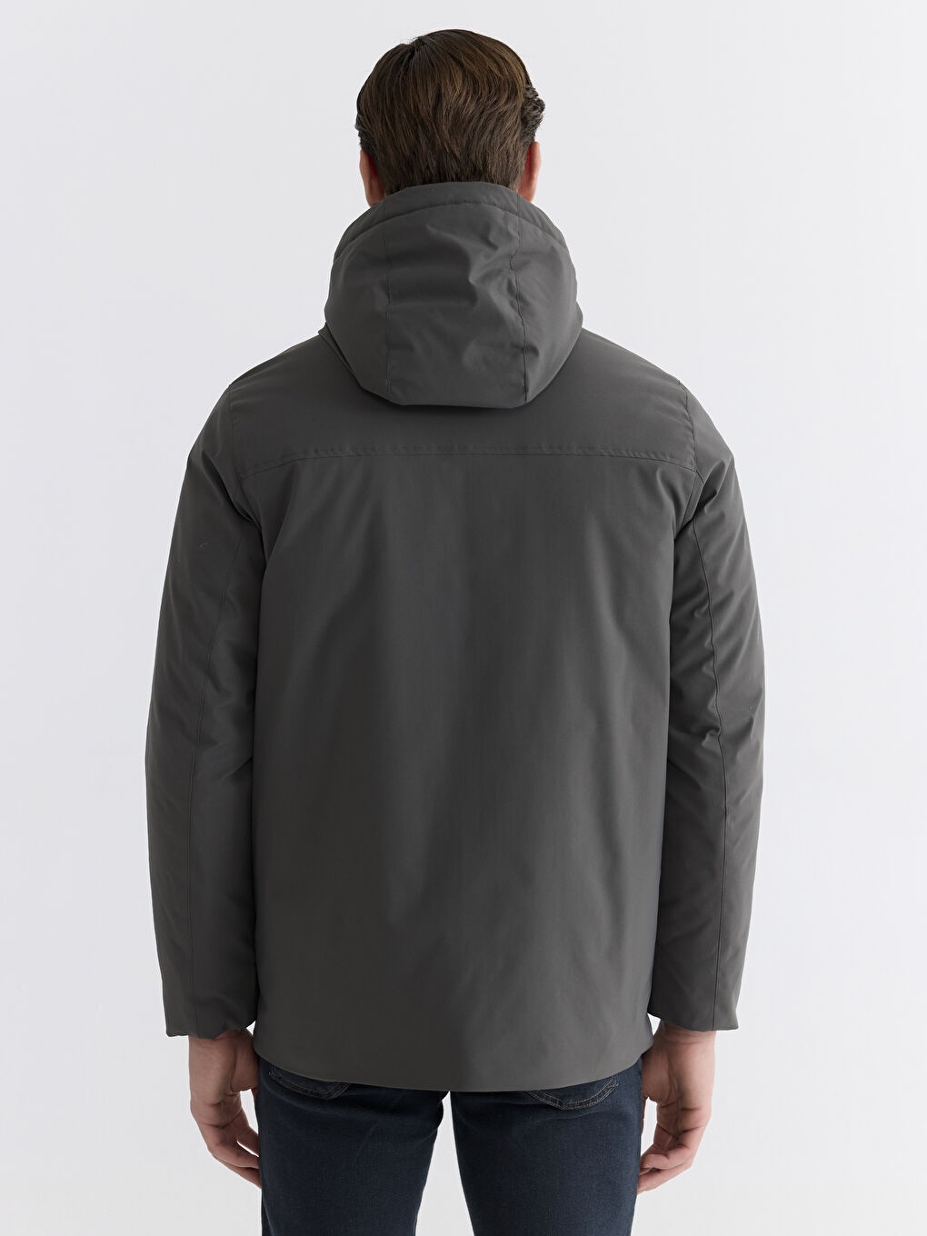 რეგულარული მორგების კაპიუშონიანი მამაკაცის ქურთუკი-8