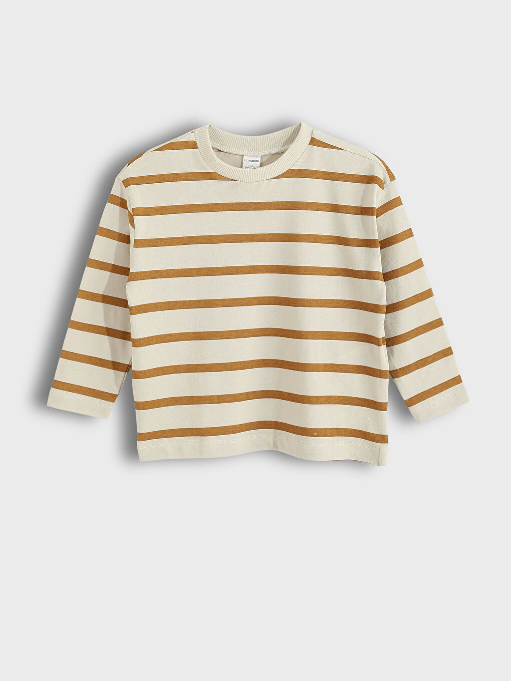 تيشيرت مخطط بياقة دائرية للأولاد