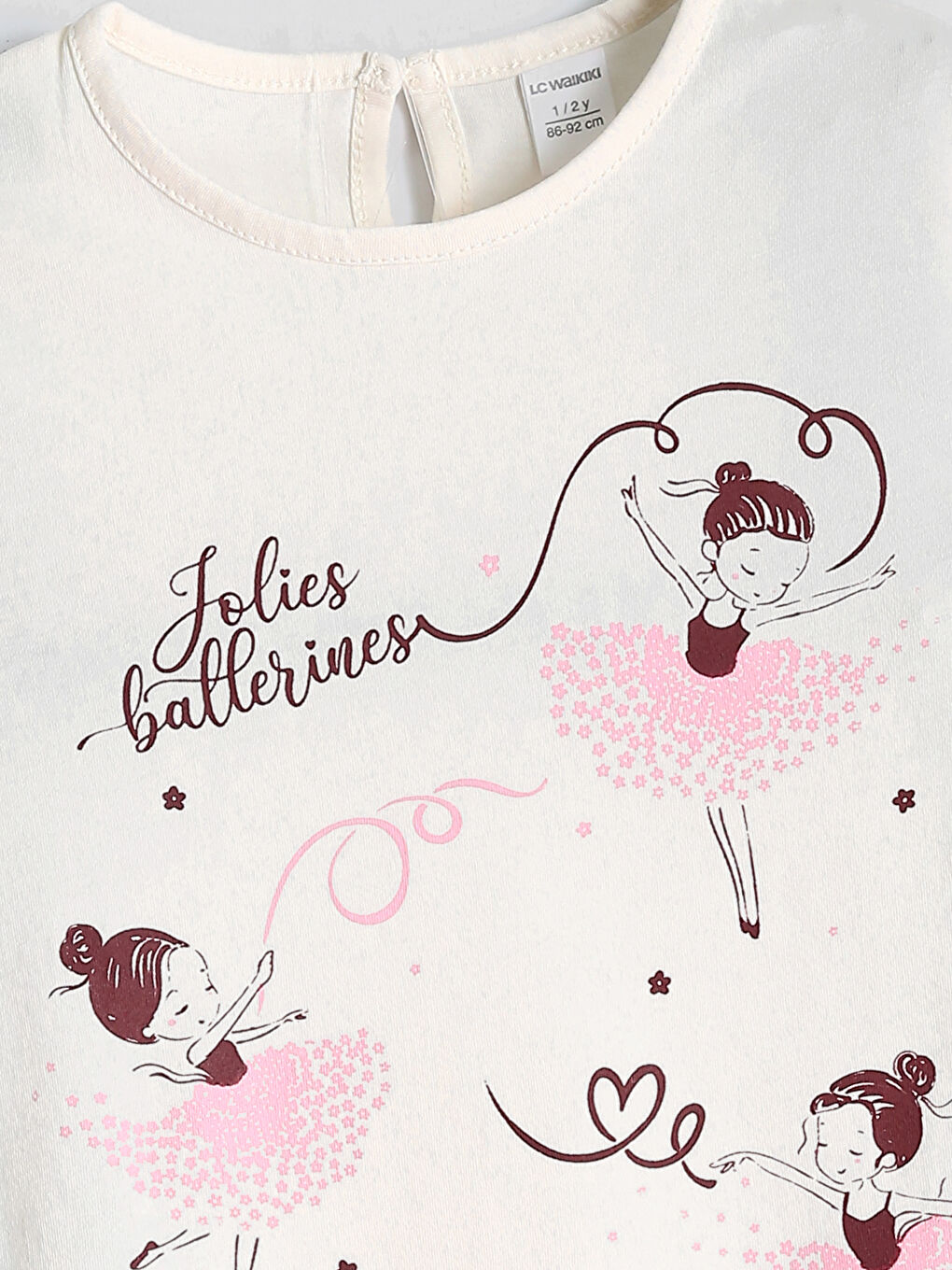 Crew Neck Printed Girls' T-Shirt 2 Pack-4