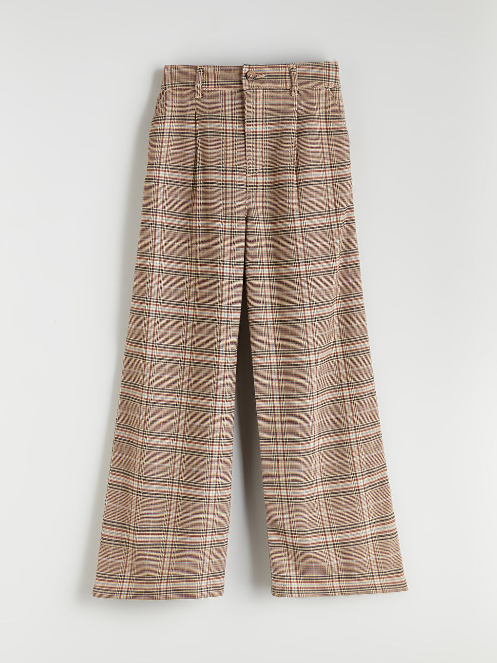 Elasticated Waist Plaid Girls' Trousers