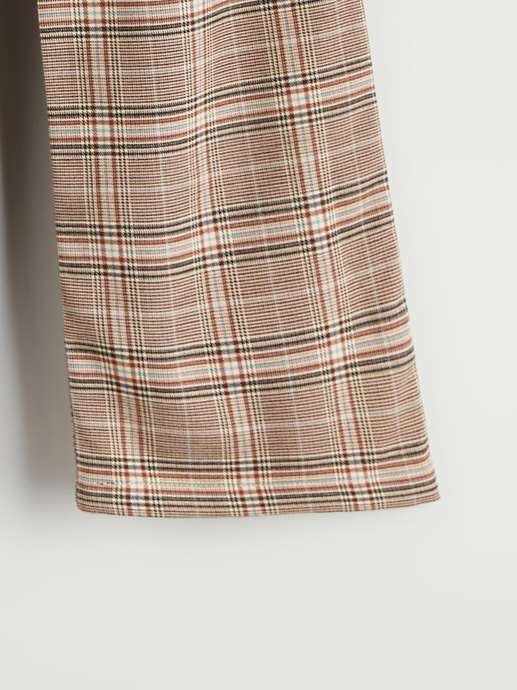 Elasticated Waist Plaid Girls' Trousers-1