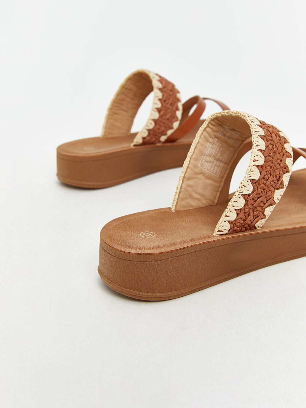 LCW STEPS Faux Leather Women's Slippers -W59083Z8-E5N