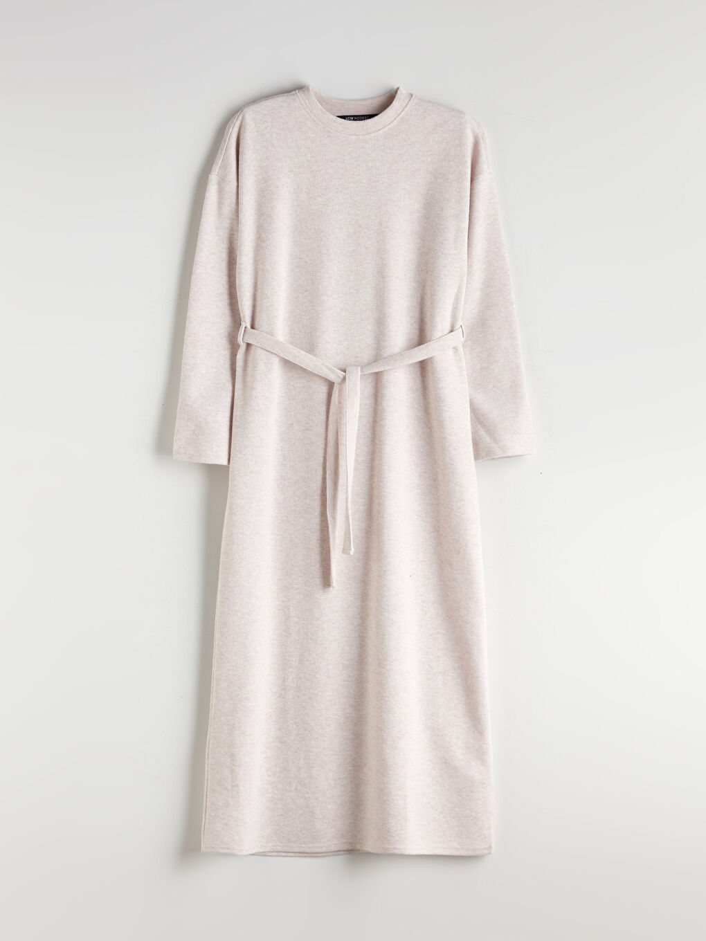 Crew Neck Sash Dress-4