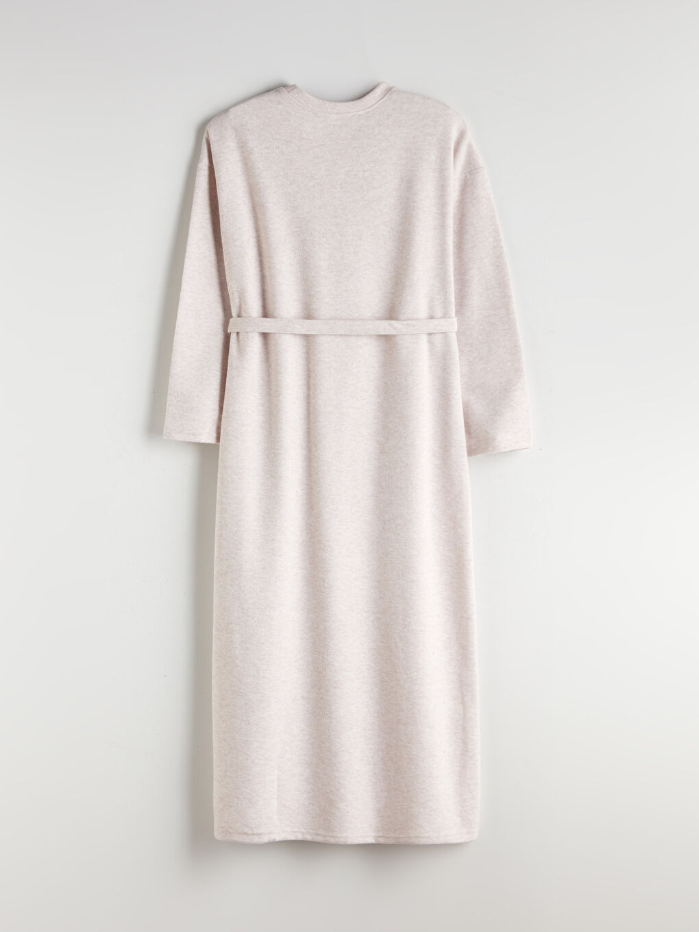 Crew Neck Sash Dress-5