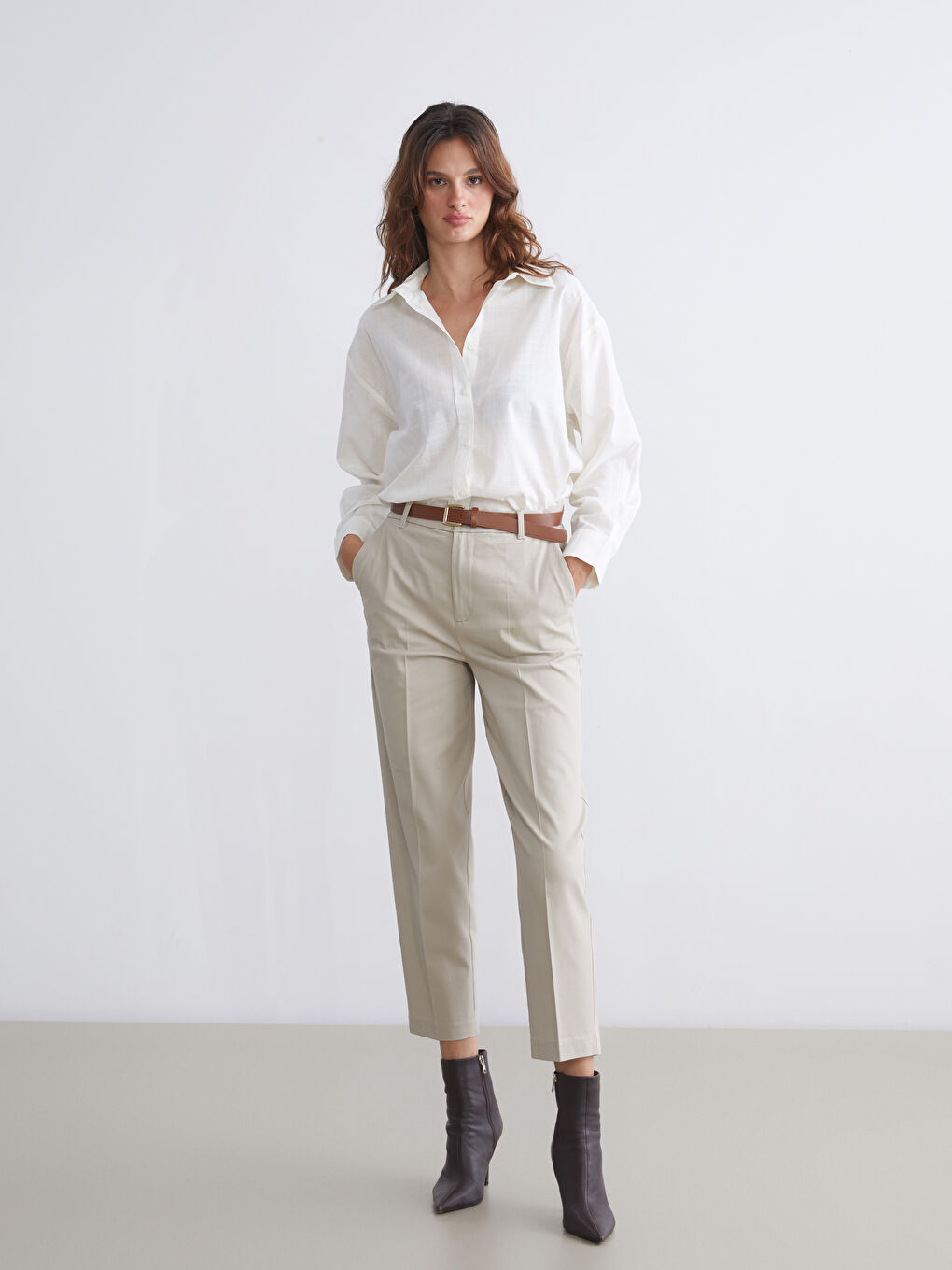 LCW Vision Oversize Women's Shirt -W59112Z8-R9J