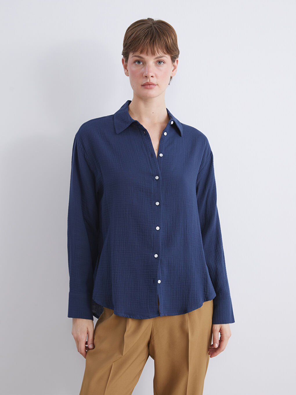 Textured Muslin Women's Shirt