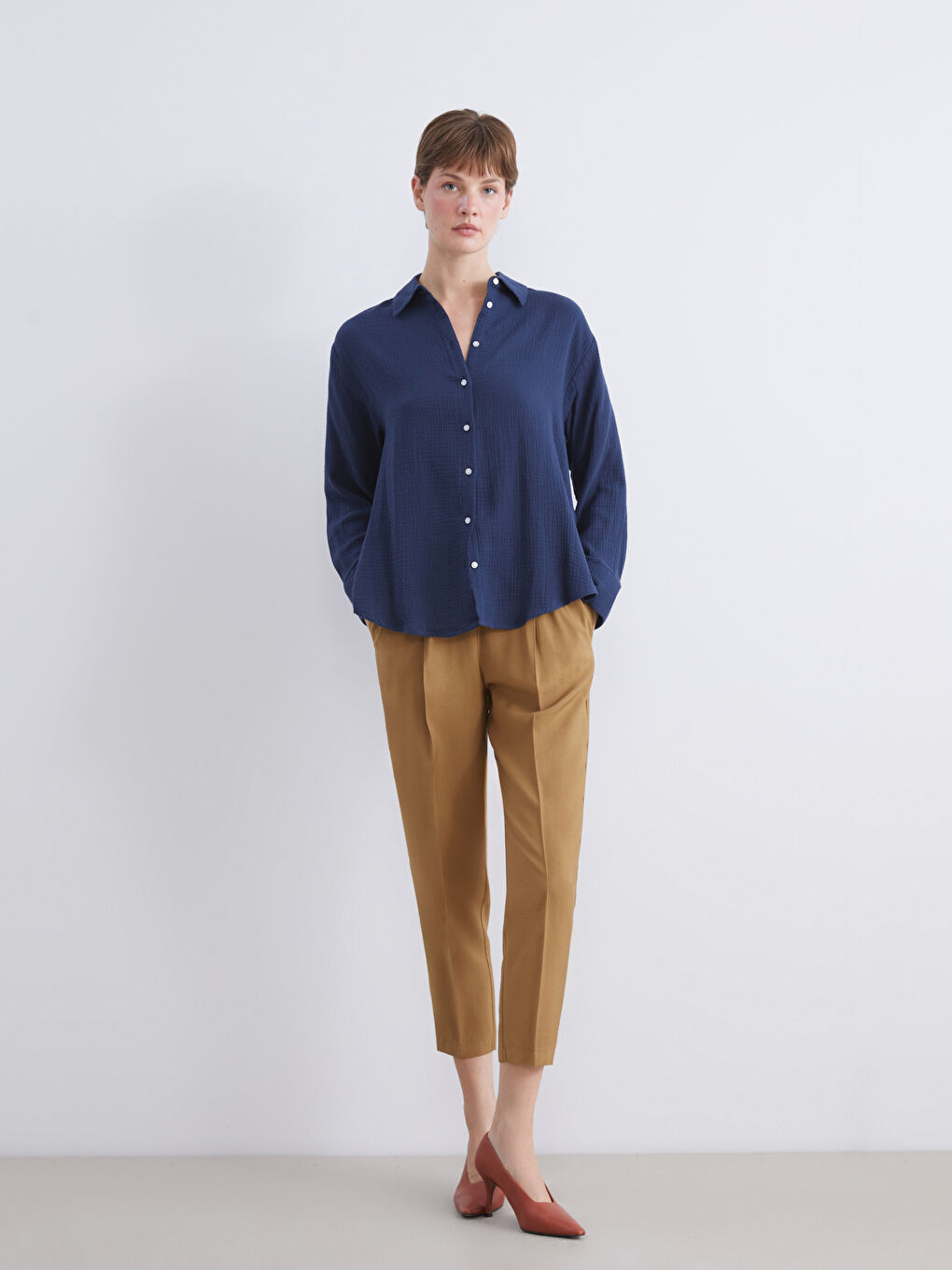 Textured Muslin Women's Shirt-1