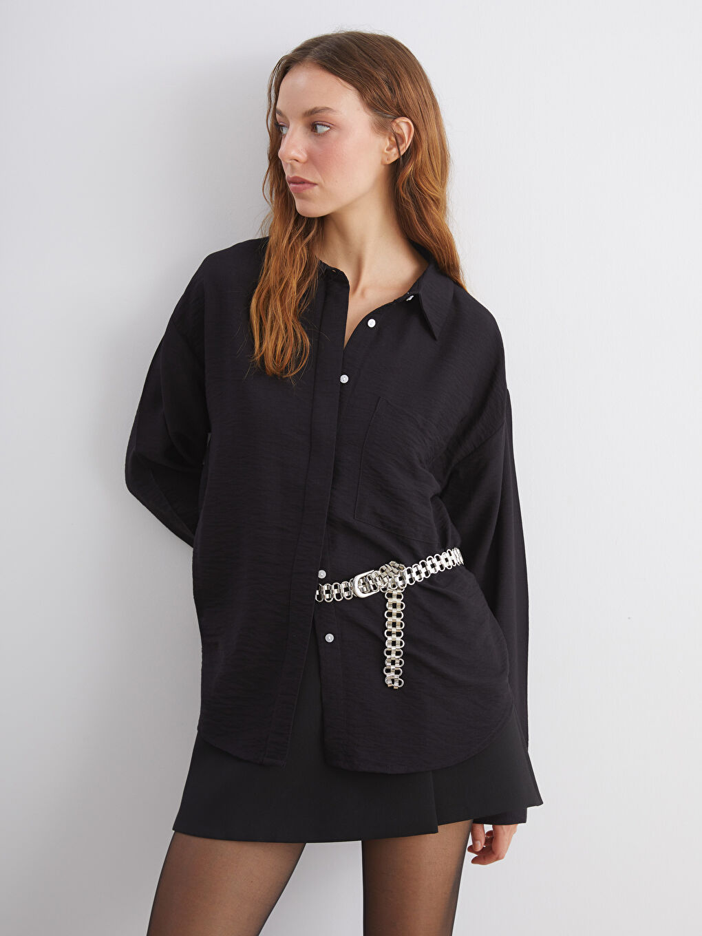LCW Vision Oversize Women's Shirt -W59115Z8-CVL