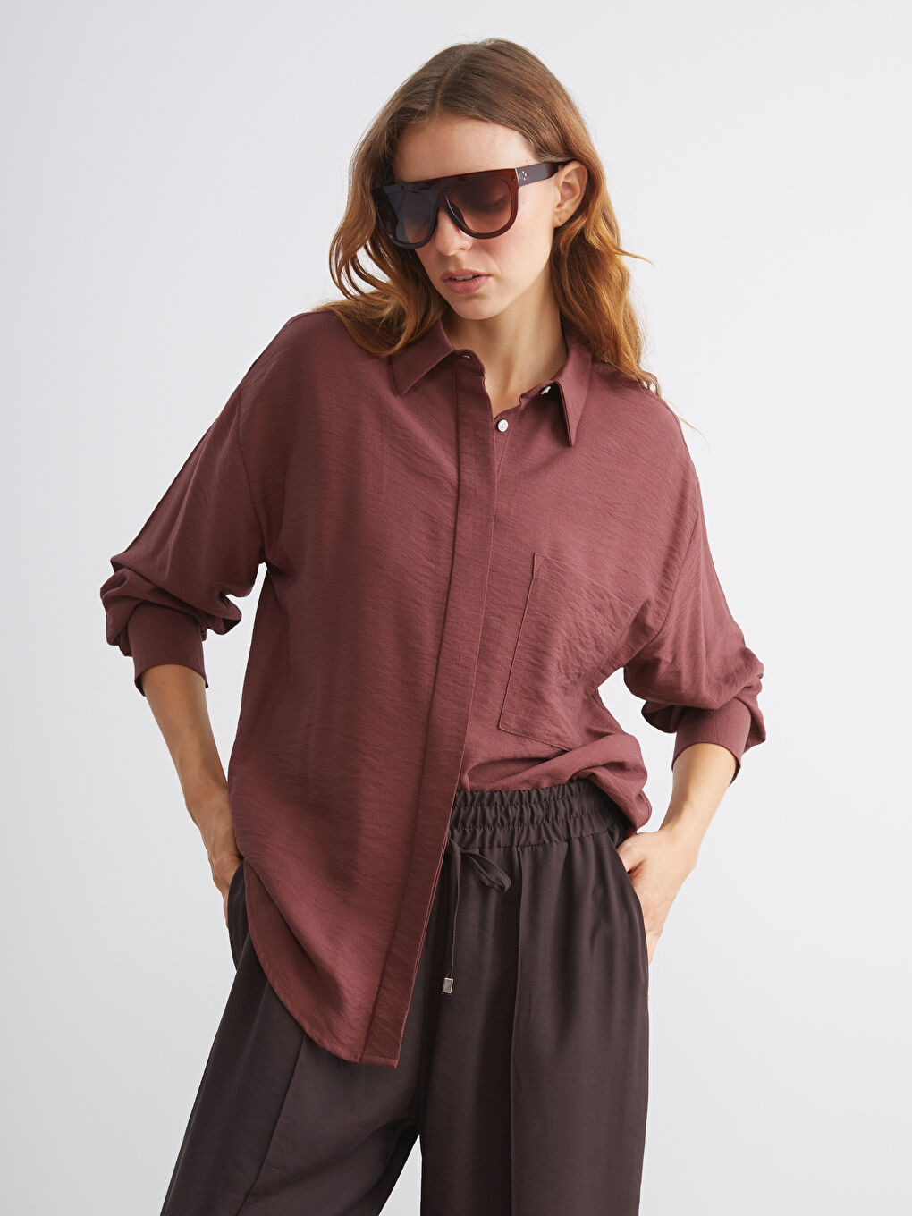 LCW Vision Oversize Women's Shirt -W59115Z8-D7V