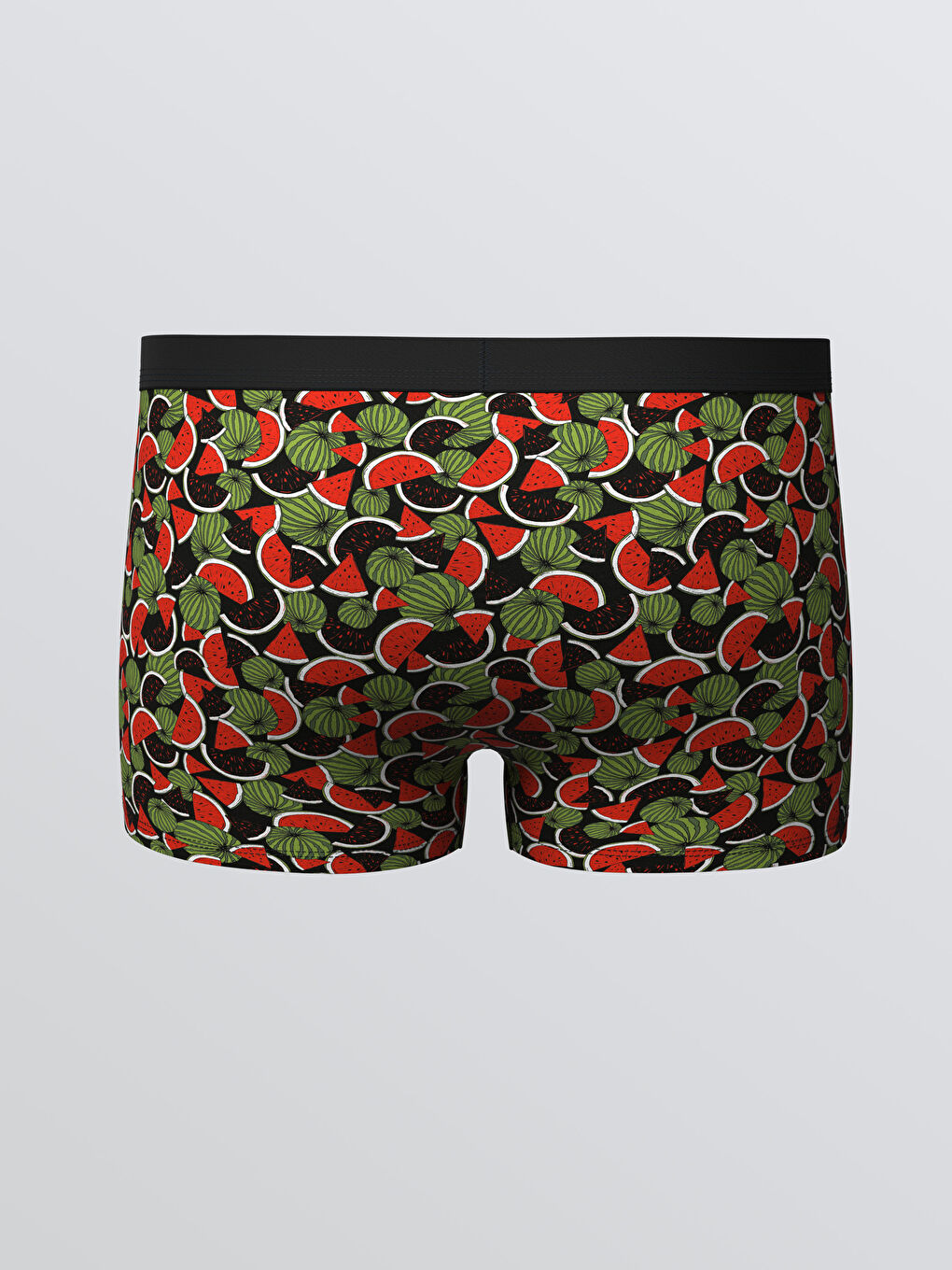 Siyah Standart Kalıp Pamuklu Esnek Erkek Boxer-1