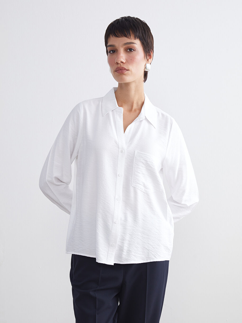 LCW Vision Loose Fit Women's Shirt -W59142Z8-FFB