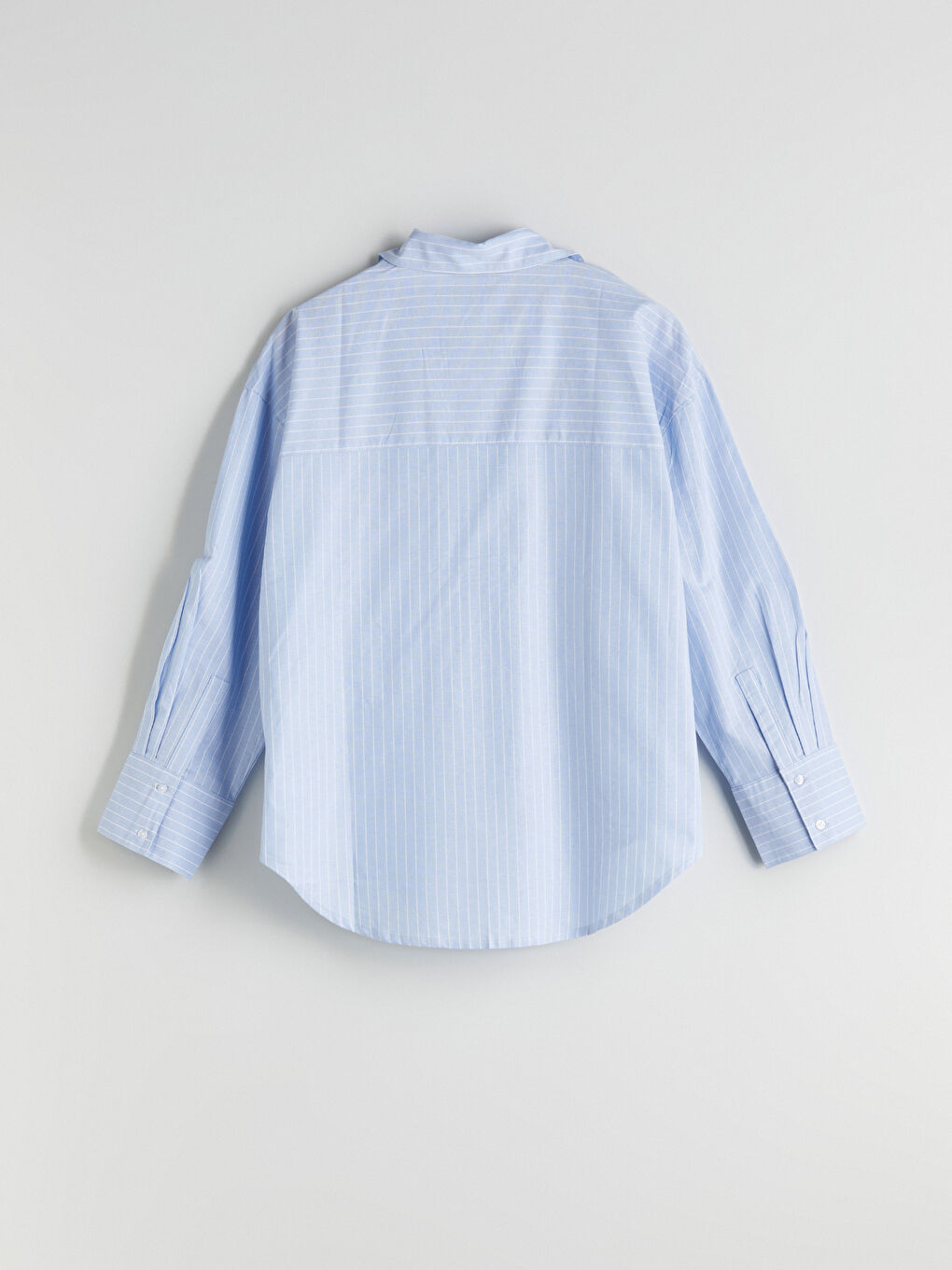 LCW Vision Striped Oversize Oxford Women's Shirt -W59143Z8-LEN