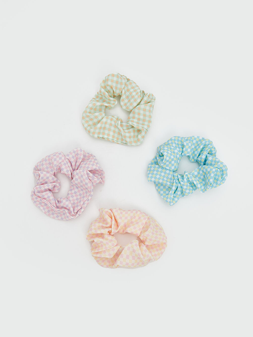 Karışık Desenli Kadın Lastik Toka Seti 4'lü