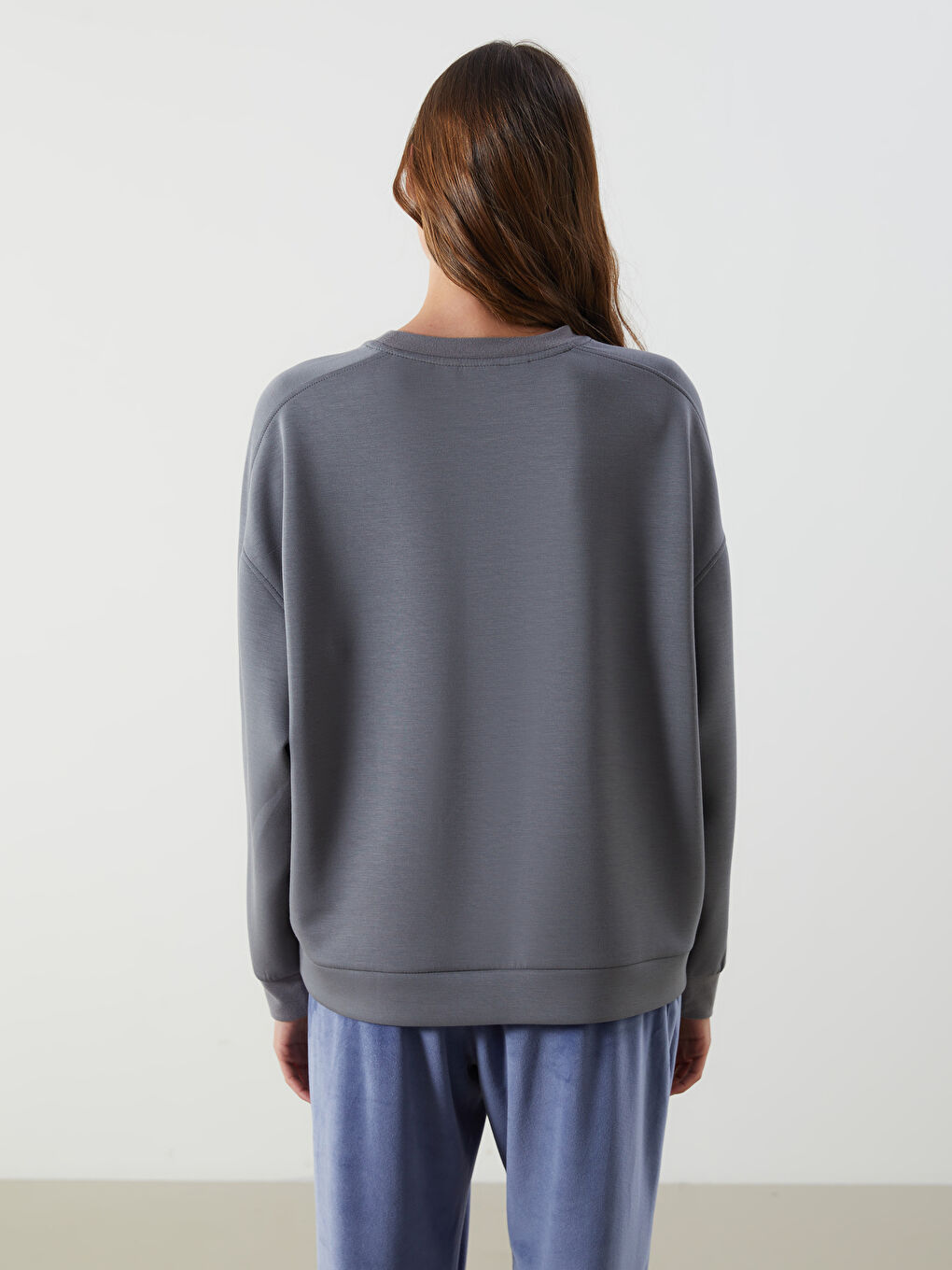 Crew Neck Oversize Women's Pyjama Top-4