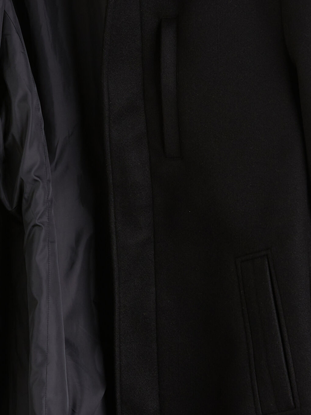 Чоловік ЧОРНИЙ Пальто зі змішаної вовни-1