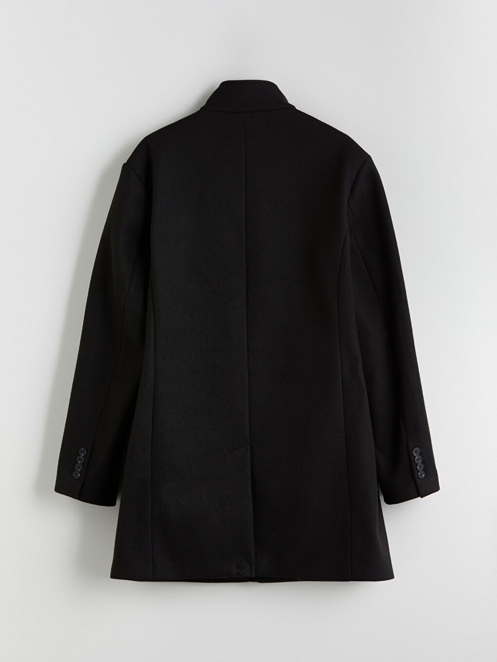 Чоловіче пальто з кашеміру стандартного крою з великим розміром та коміром-хомутом.-2