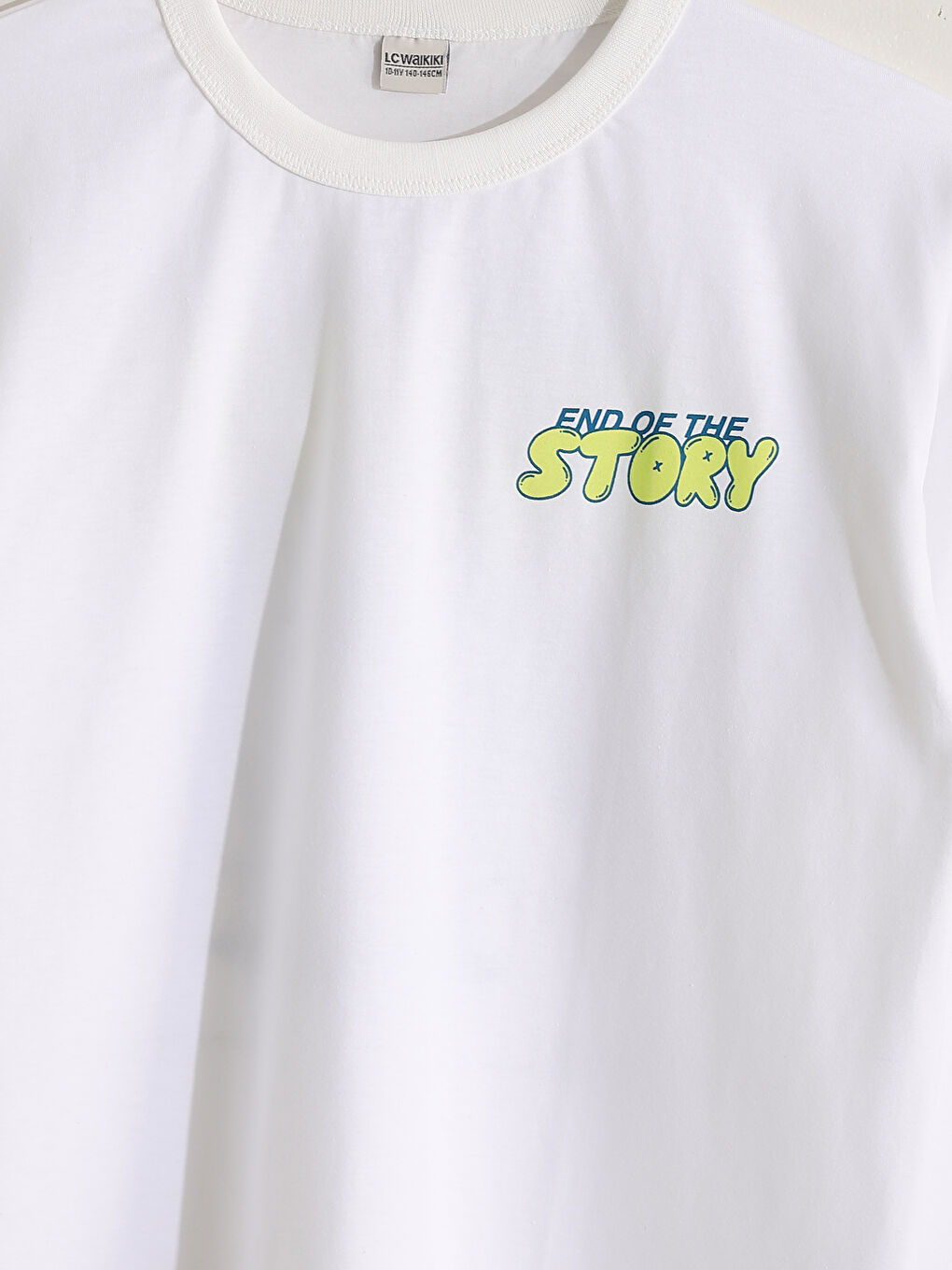 T-shirt Imprimé pour Garçons à Col Rond-3