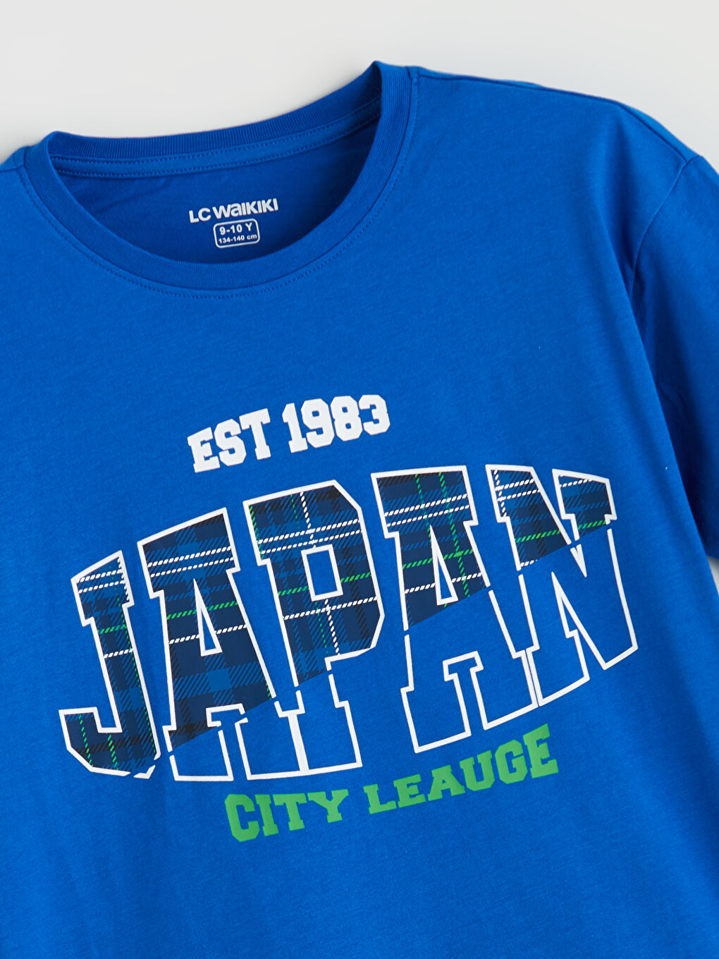 Mavi Bisiklet Yaka Erkek Çocuk Pijama Üst-2