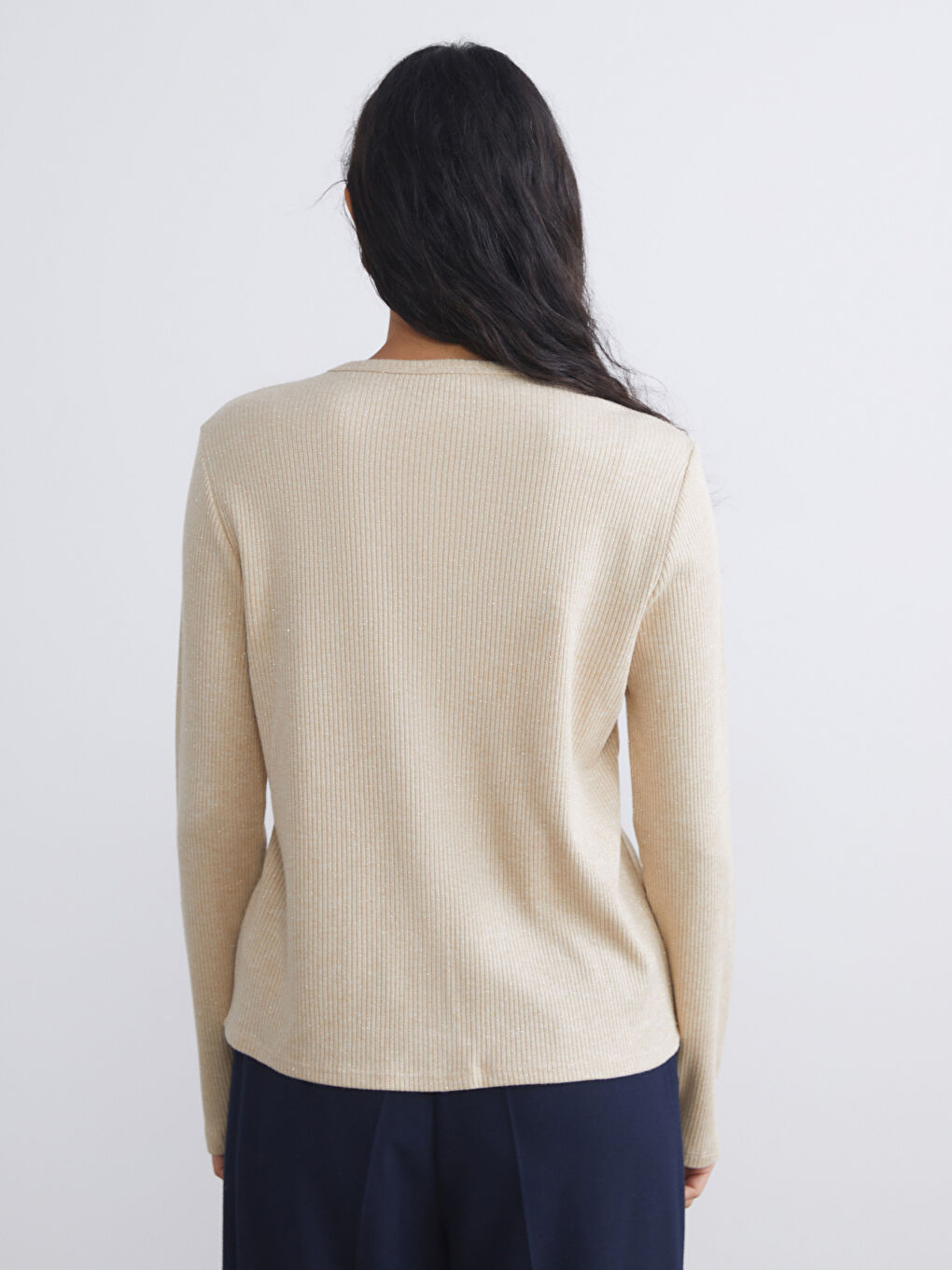 Crew Neck Women's Knitwear Cardigan-3