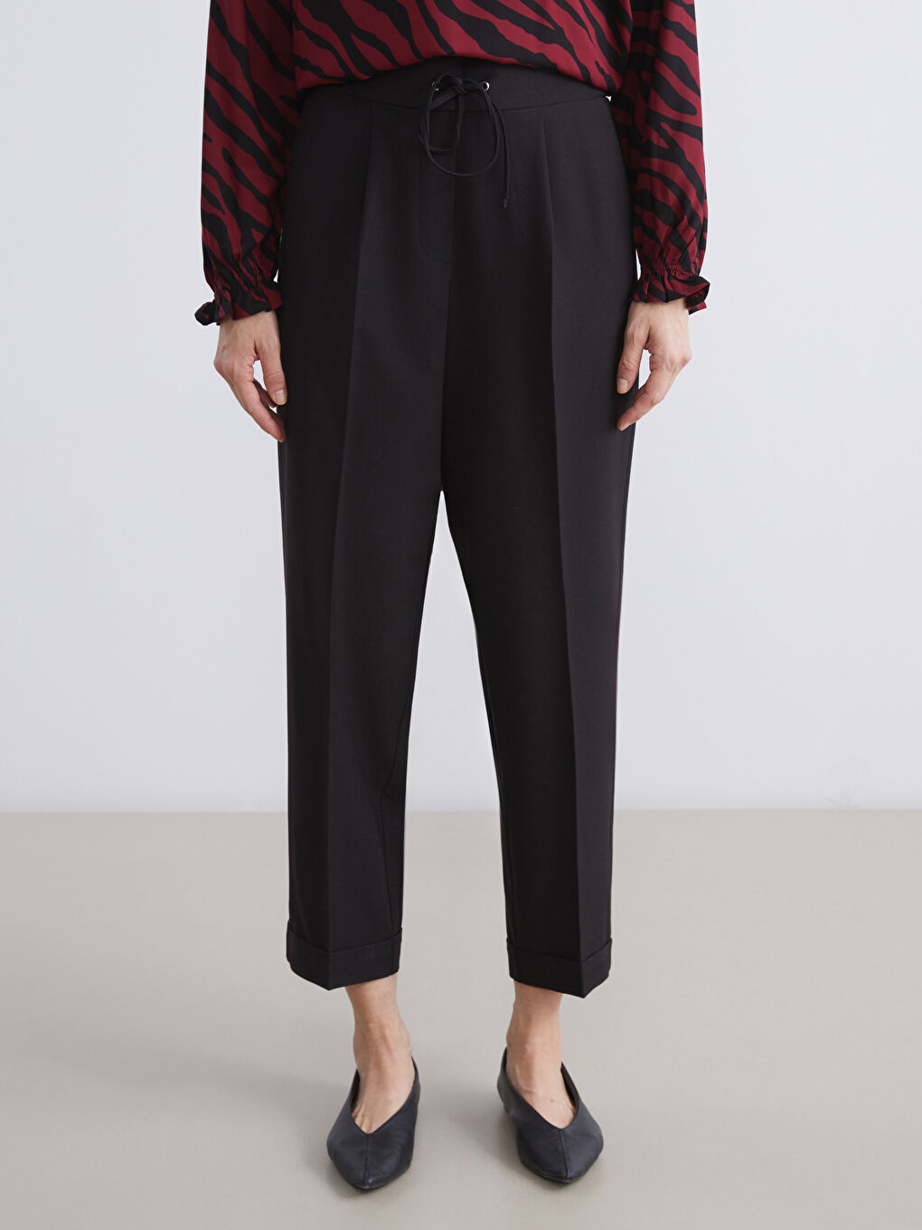 Elasticated Waist Women's Trousers-1