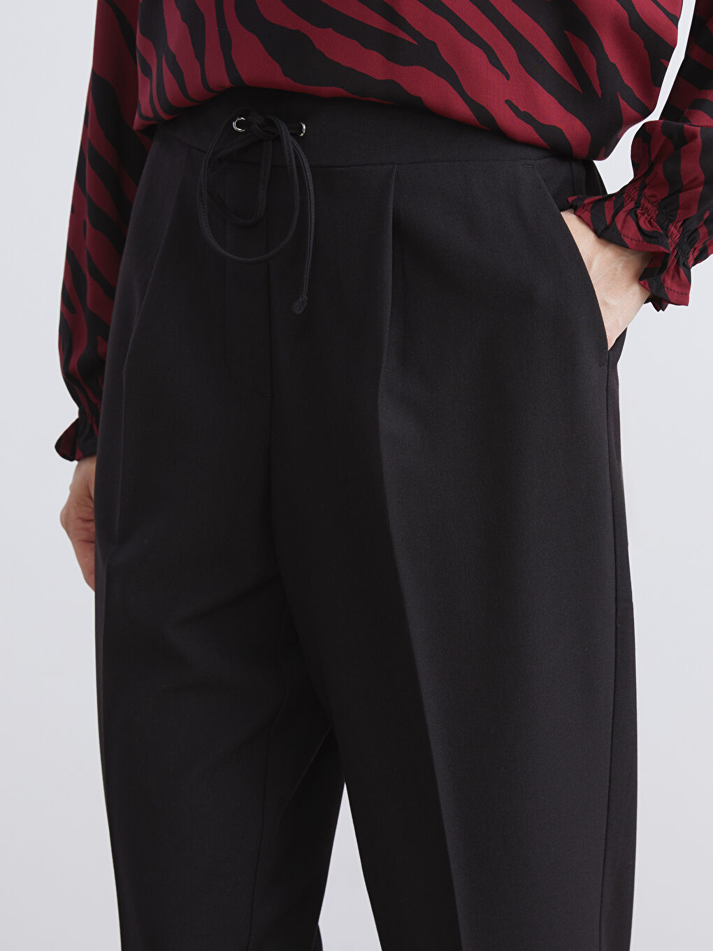 Elasticated Waist Women's Trousers-2