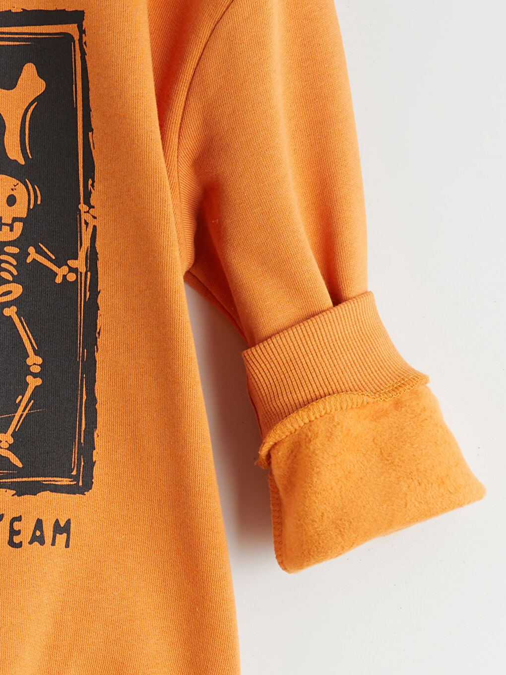 Turuncu Baskılı Erkek Çocuk Sweatshirt ve Eşofman Altı-6
