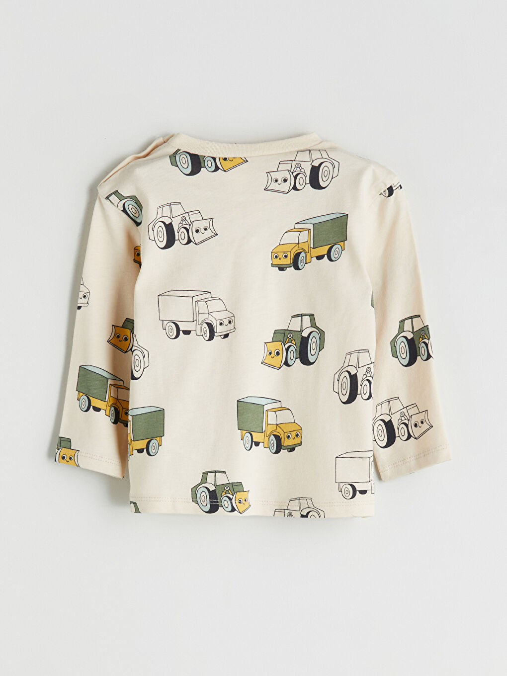 Bej Baskılı Erkek Bebek Tişört-2