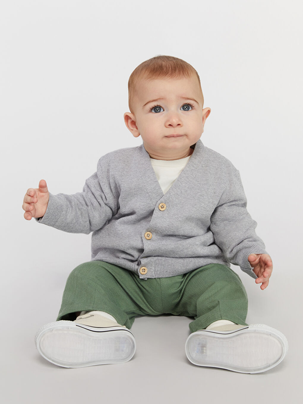 V-Neck Baby Boy Knitwear Cardigan