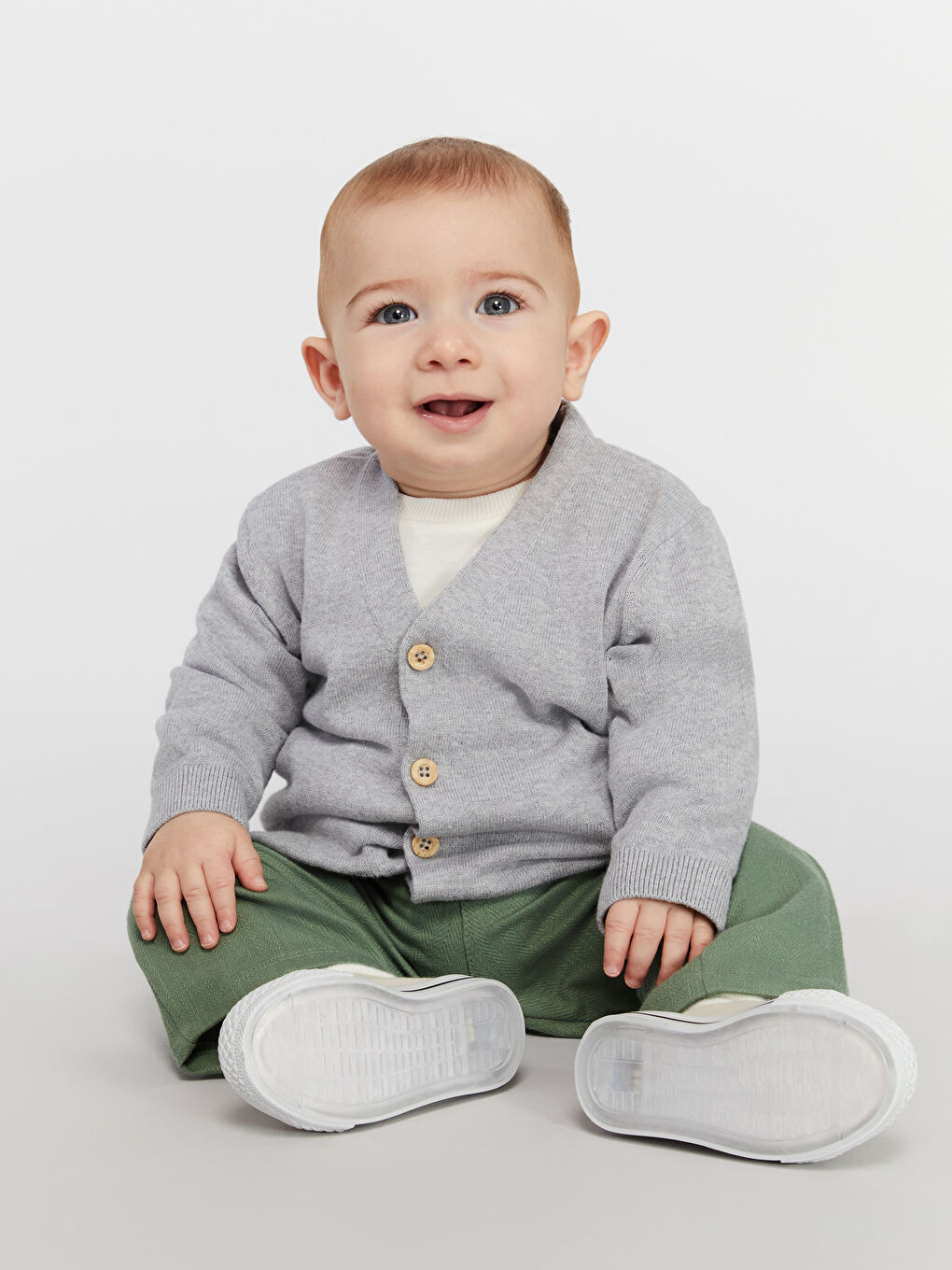 V-Neck Baby Boy Knitwear Cardigan-1