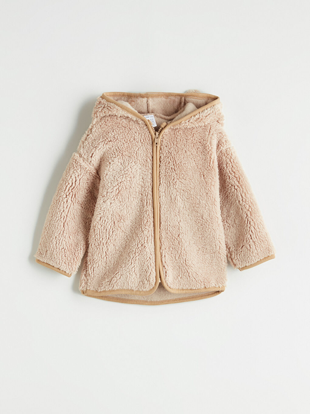 Hooded Plush Baby Boys' Cardigan