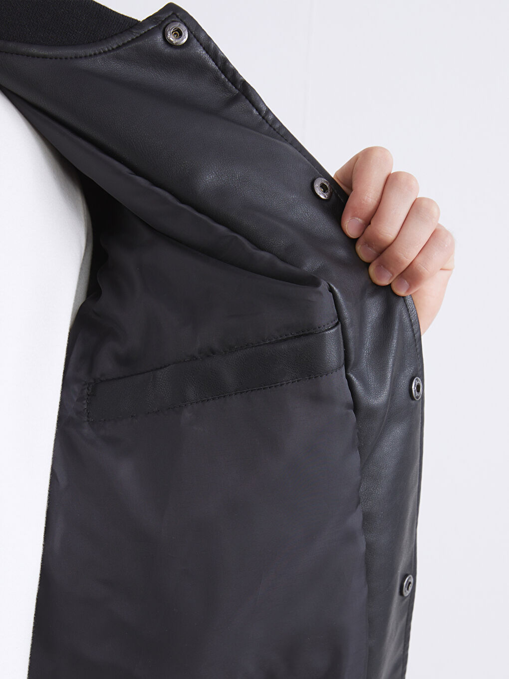 Loose Fit College Collar Logo Men's Coat-6