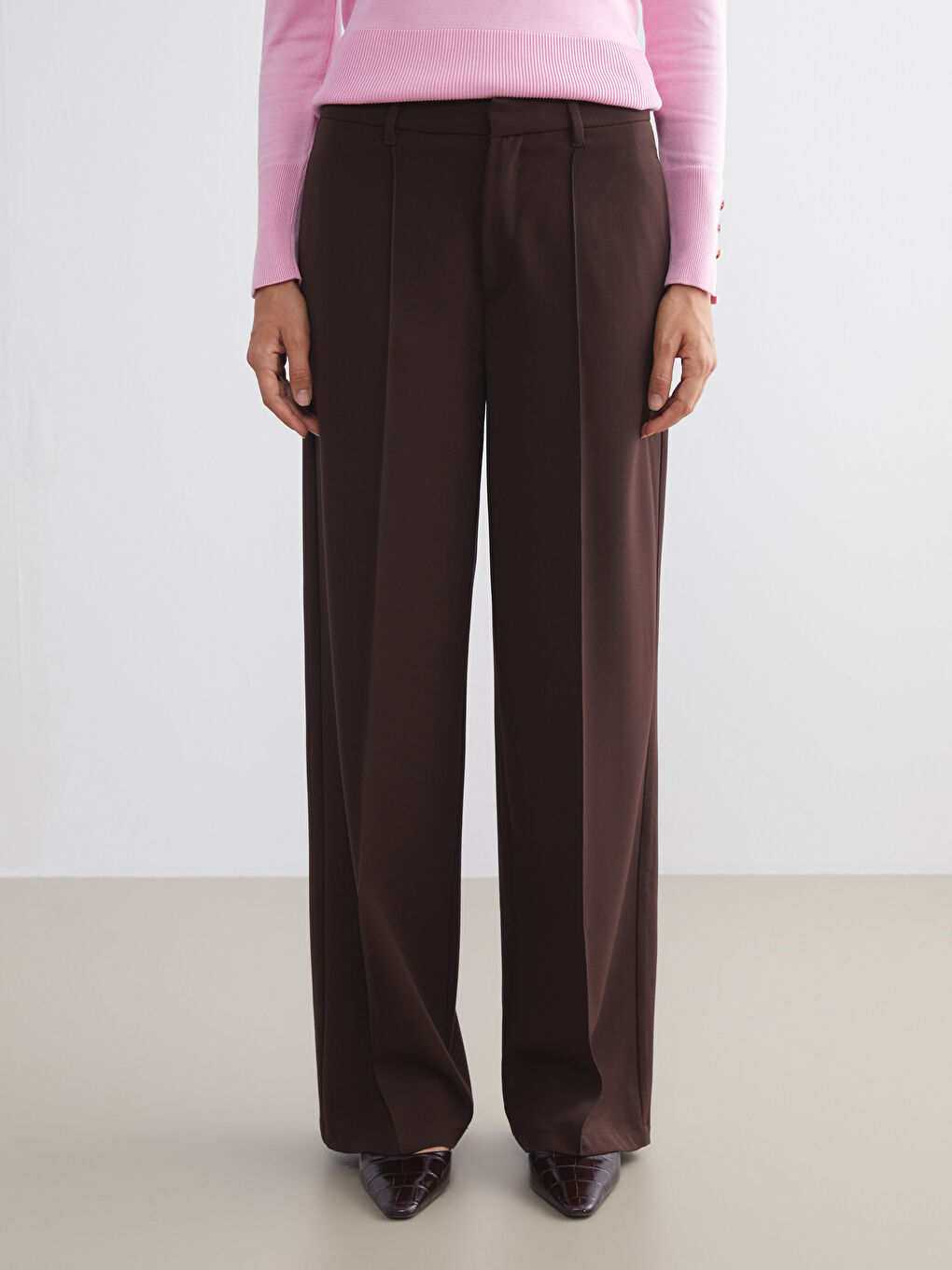 LCW Vision Regular Fit Wide Leg Women's Trousers -W59288Z8-HDD