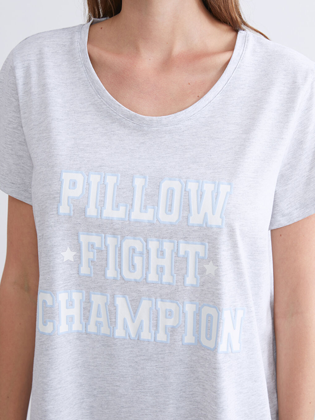 Mavi Yıldız Desenli Kadın Şortlu Pijama Takımı-3