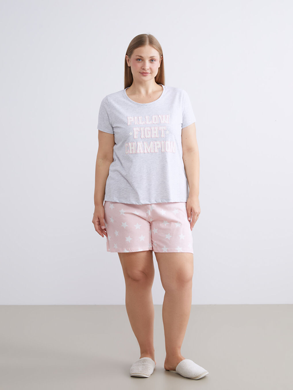 Star Patterned Women's Shortie Pyjama Set