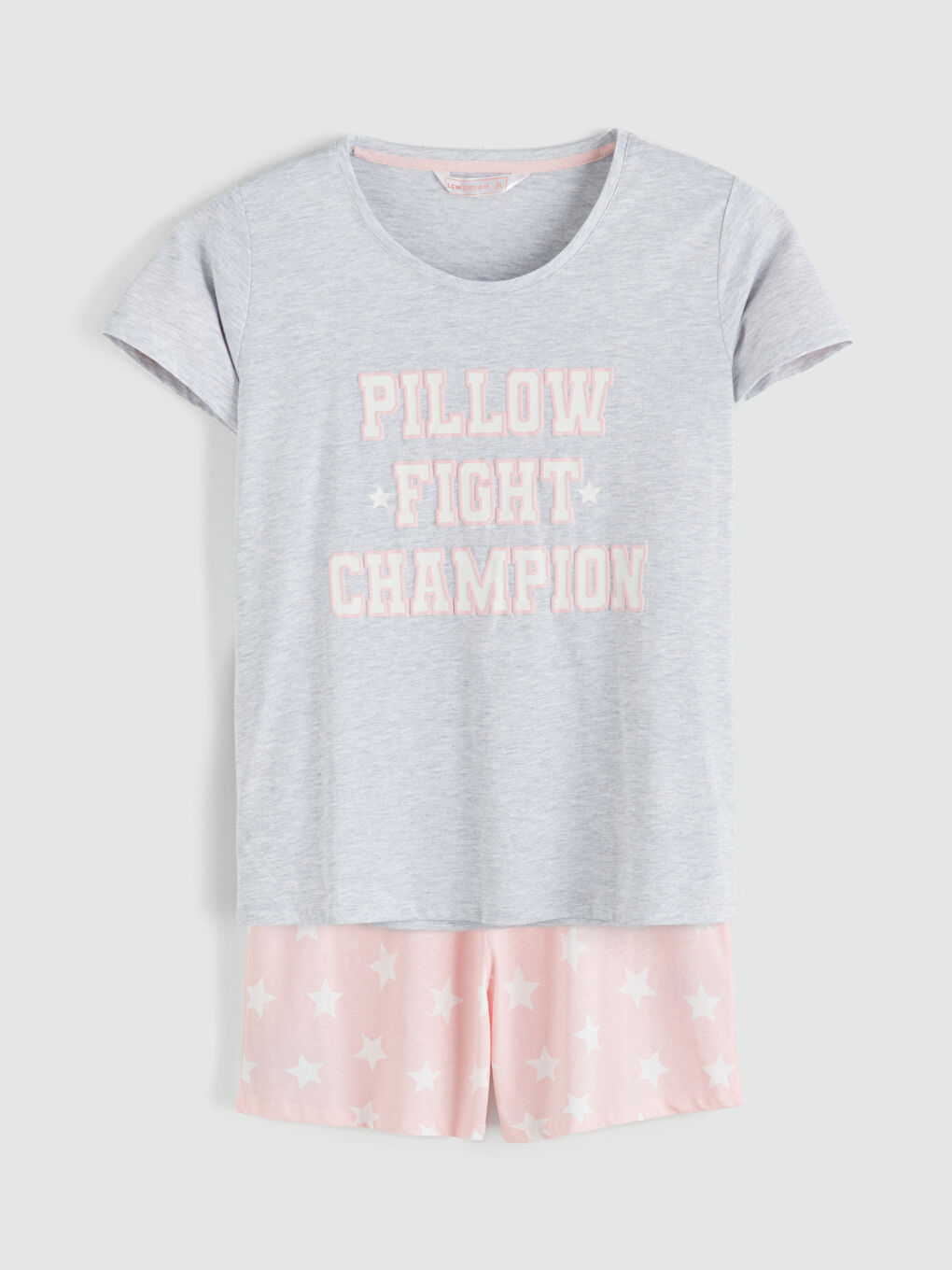 Star Patterned Women's Shortie Pyjama Set-2