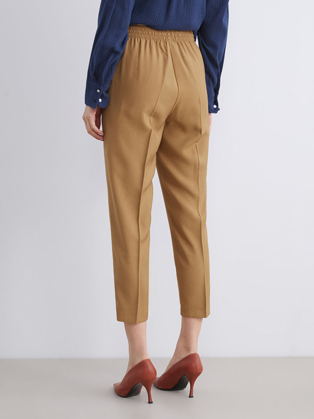 Woman BROWN Trousers-3