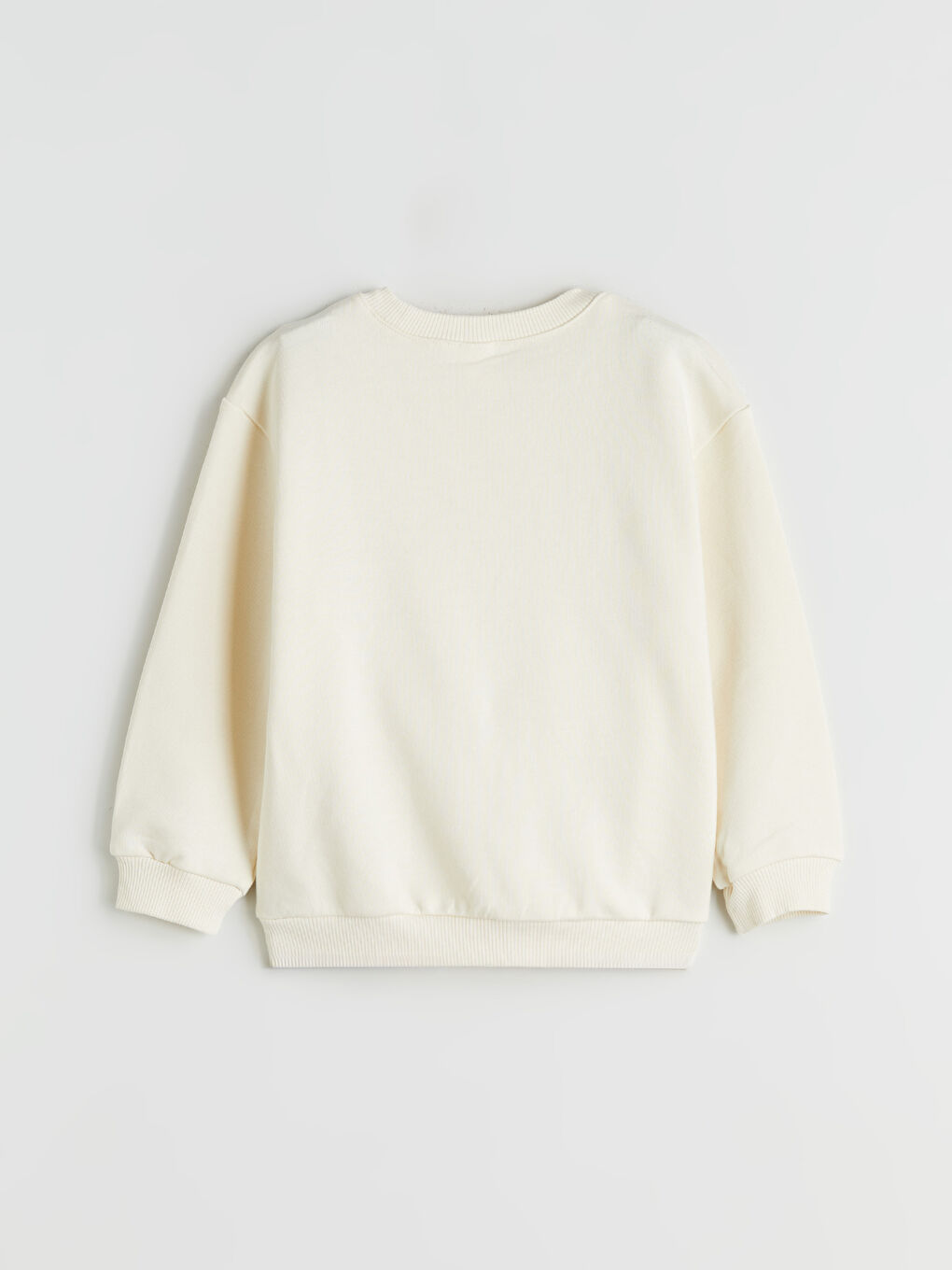 Bej Bisiklet Yaka Erkek Çocuk Sweatshirt-1