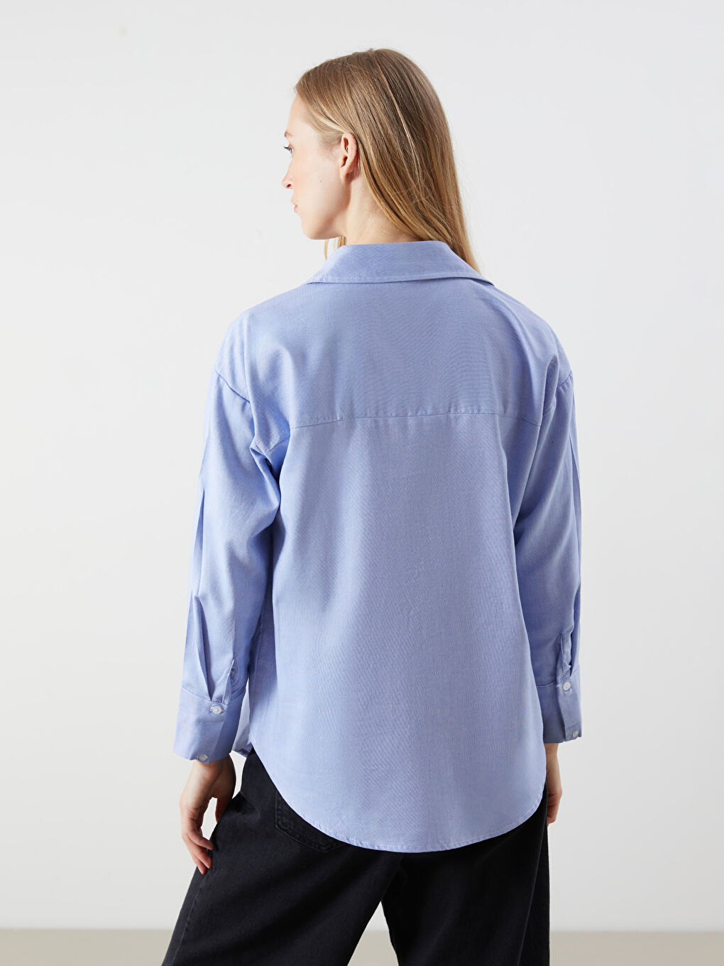 LCW Vision Striped Oversize Women's Shirt -W59357Z8-DHU