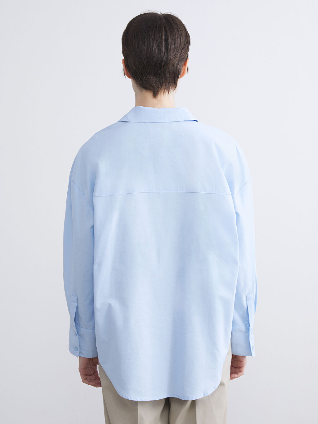 LCW Vision Striped Oversize Women's Shirt -W59357Z8-DHU