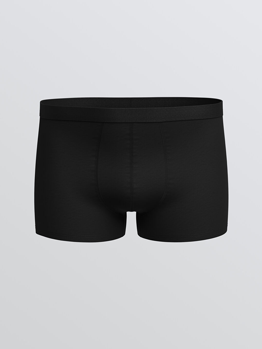 Siyah Standart Kalıp Pamuklu Esnek Erkek Boxer