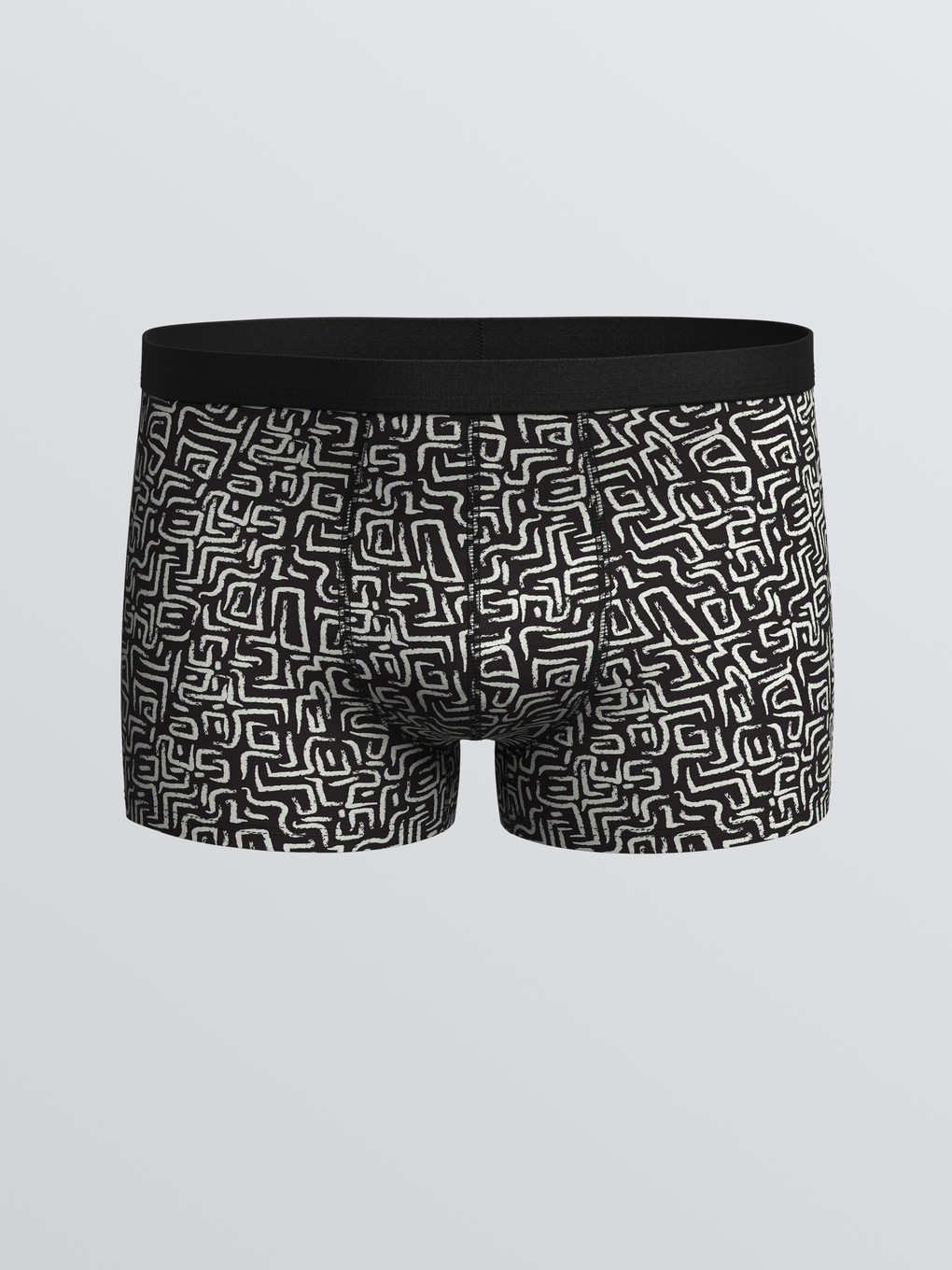 Siyah Regular Fit Pamuklu Erkek Boxer