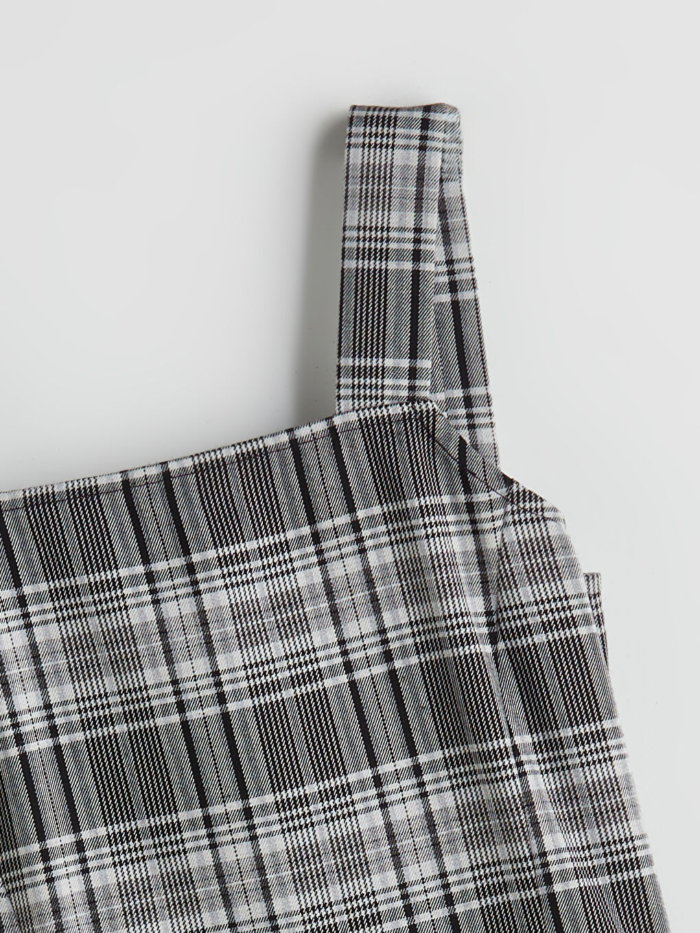 LCW Kids Square Collar Plaid Girls' Dress -W59379Z4-LML