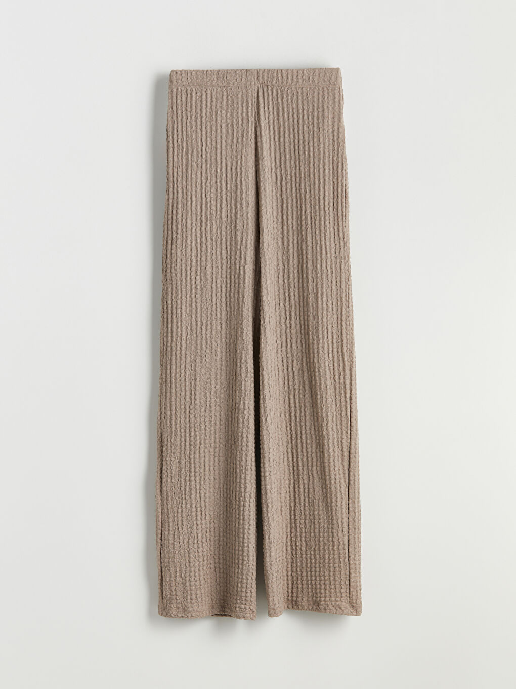 LCWAIKIKI Classic Elasticated Waist Textured Wide Leg Women's Trousers -W59381Z8-GQF