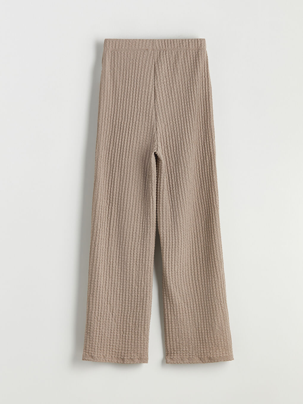 LCWAIKIKI Classic Elasticated Waist Textured Wide Leg Women's Trousers -W59381Z8-GQF