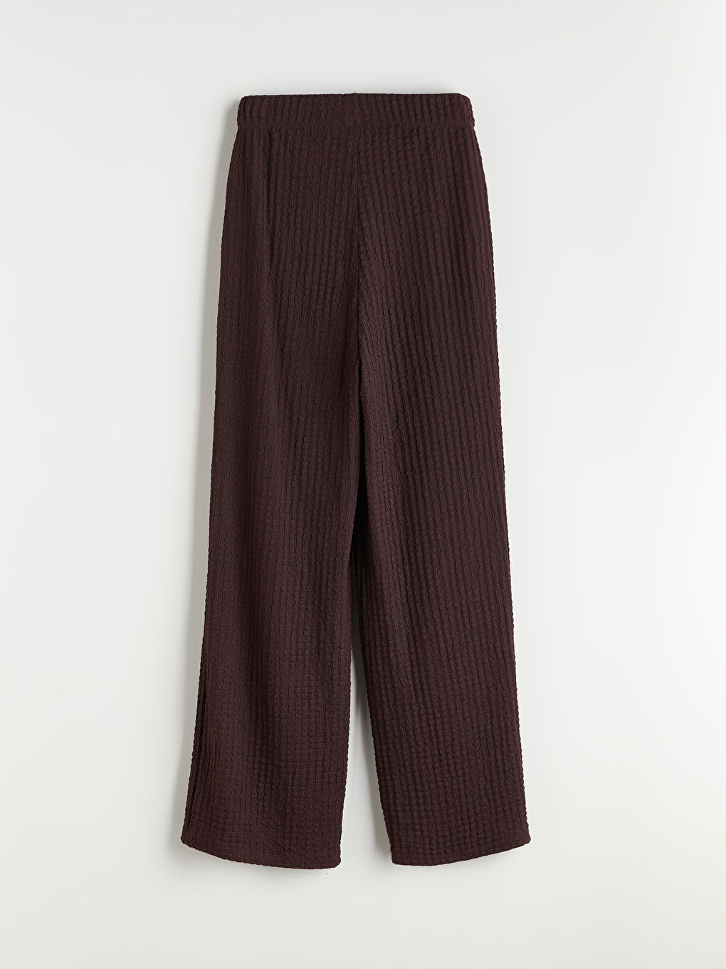 LCWAIKIKI Classic Elasticated Waist Textured Wide Leg Women's Trousers -W59381Z8-JR3