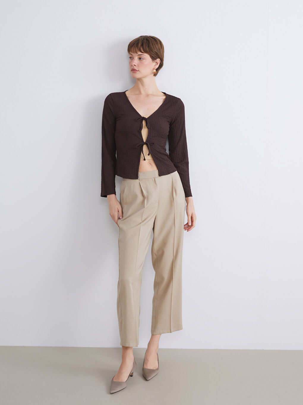 LCWAIKIKI Classic Woman BROWN Blouse -W59382Z8-JR3