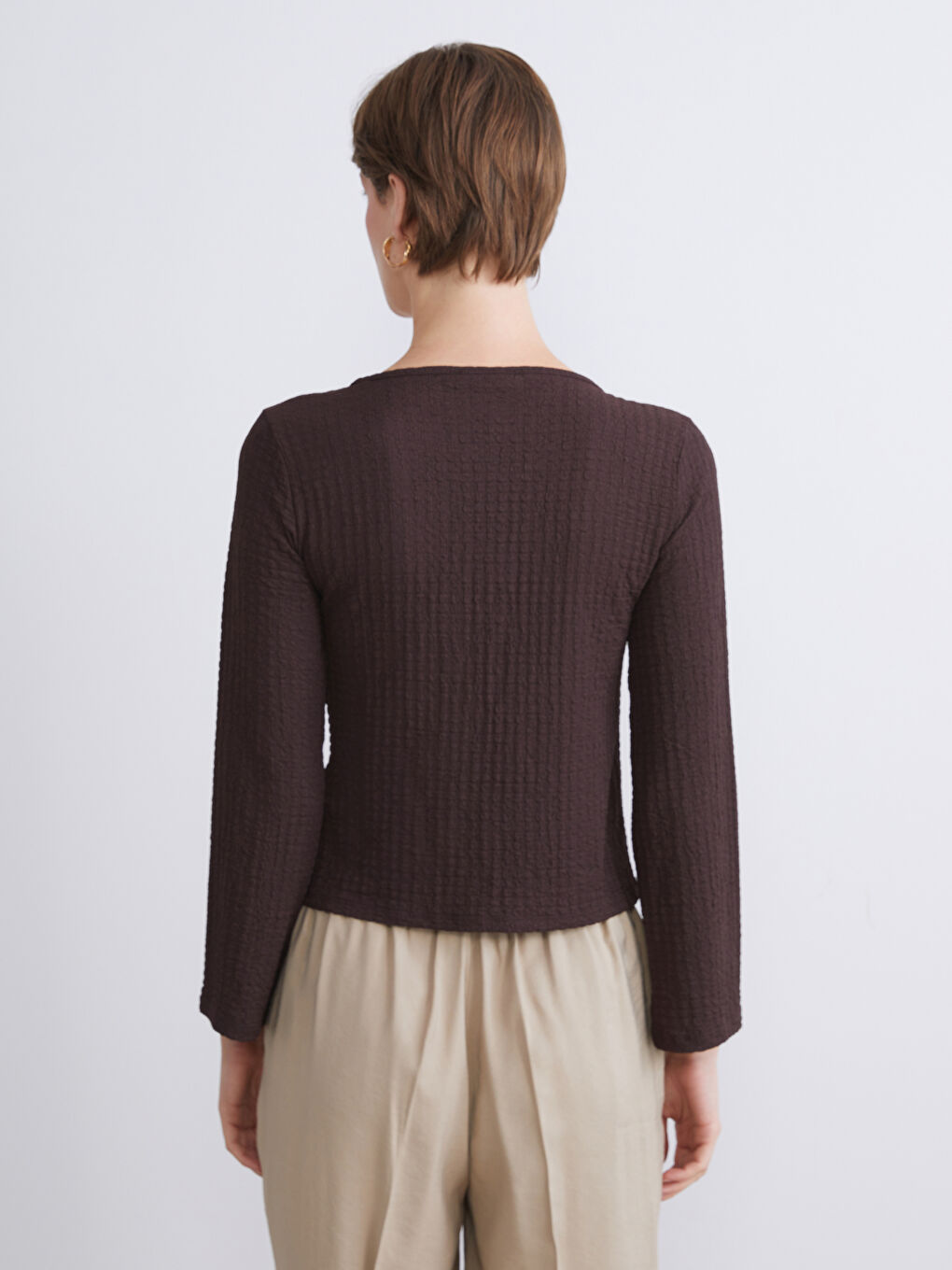 LCWAIKIKI Classic Woman BROWN Blouse -W59382Z8-JR3