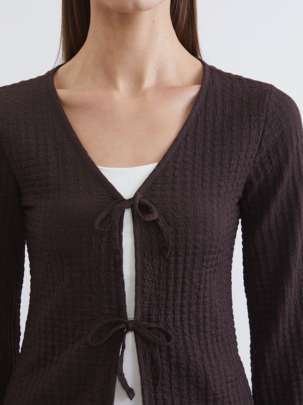 بلوزة بني امرأة-3